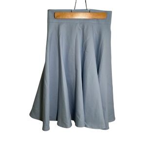 Pleated A-Line Skirt Light Blue Swing Flowy F